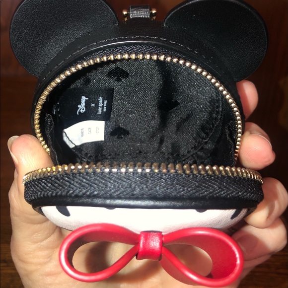 NWT-Disney x Kate Spade-Minnie Mouse Ears & Red Bow-Keyfob/Coin Purse-$129: - Picture 8 of 12